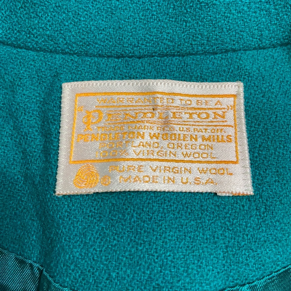 Pendleton Teal Wool Blazer